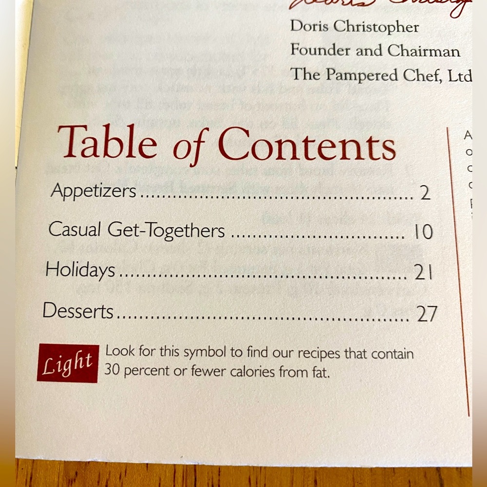 The Pampered Chef Season’s Best Recipe Collection Fall/Winter 2002 Cookbook - Picture 2 of 4